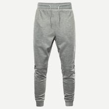 Romwe Men Zip Decoration Plain Drawstring Sporty Joggers