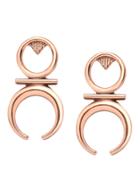Romwe Gold Figure 8 Stud Earrings