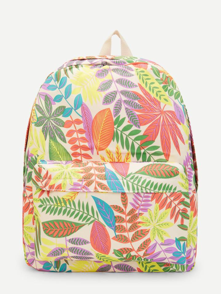 Romwe Jungle Print Backpack