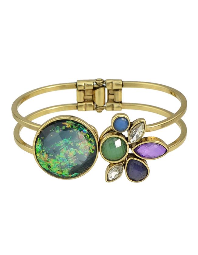 Romwe Colorful Rhinestone Bracelet