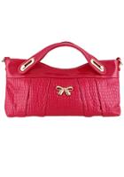 Romwe Bow Embellished Red Bag