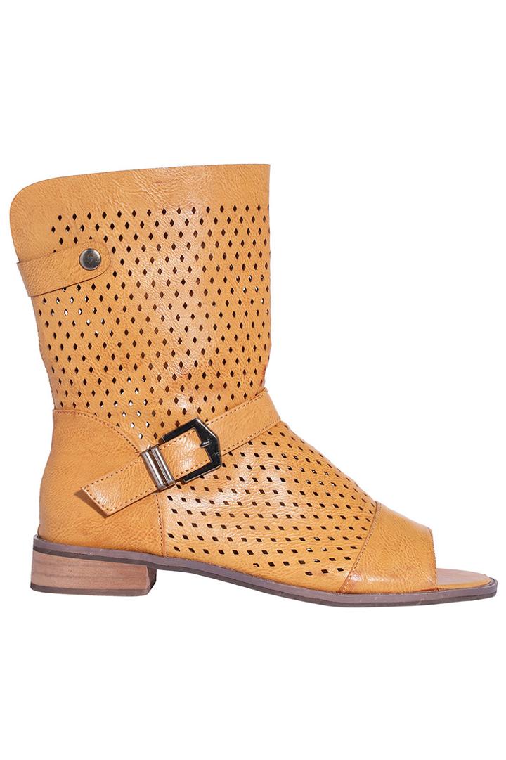 Romwe Romwe Hollow Brown Boot