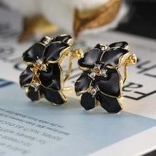 Romwe Clip On Flower Earrings