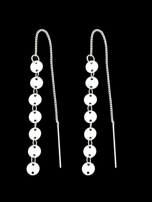 Romwe Silver Handmade Earrings Ear Line
