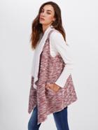 Romwe Fleece Lined Space Dye Vest