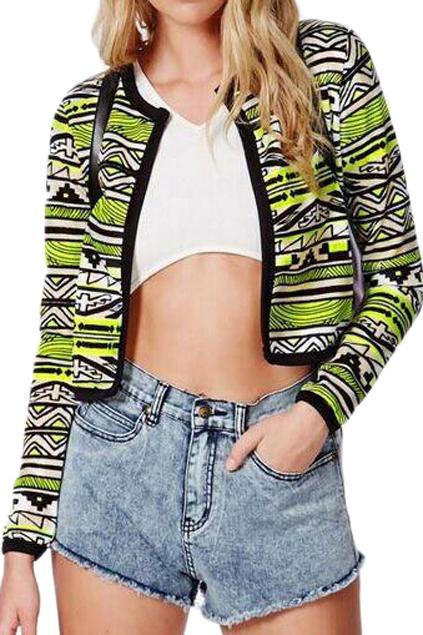Romwe Open Front Midrff Coat