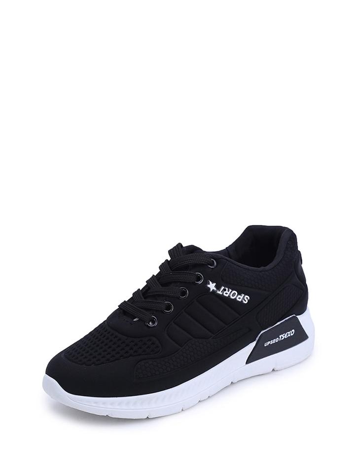 Romwe Slogan Detail Lace Up Trainers