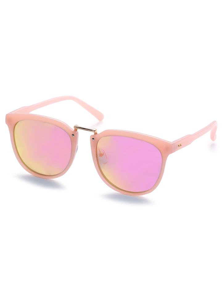 Romwe Pink Lens Cat Eye Sunglasses