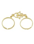 Romwe Cheap Wholesale Gold Plated Double Latest Finger Ring