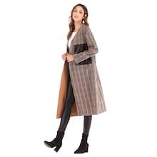 Romwe Pocket Decoration Plaid Coat