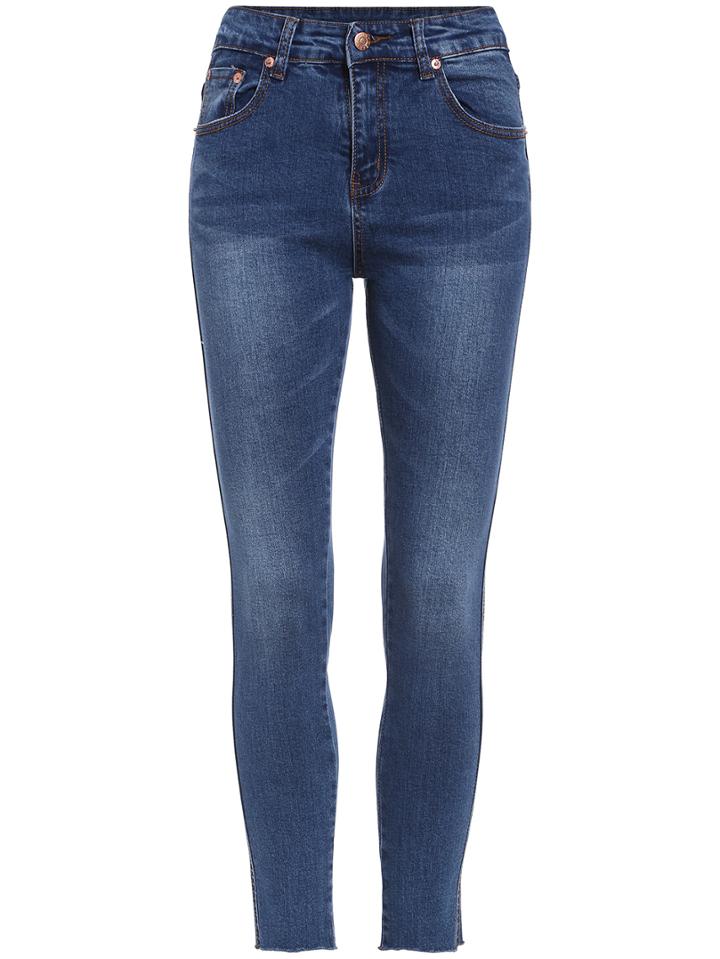 Romwe Skinny Denim Blue Pant