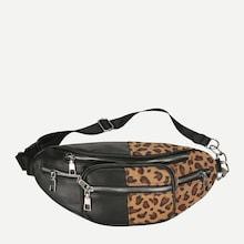 Romwe Leopard Pu Bum Bag