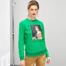 Romwe Figure Letter Print Pullover