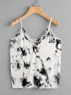 Romwe Water Color Strappy Detail Cami Top