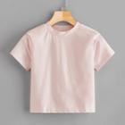 Romwe Pink Pastel Crop Tee