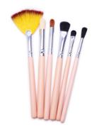 Romwe Fan-shaped Sliver Professional Makeup Brush Set 6pcs