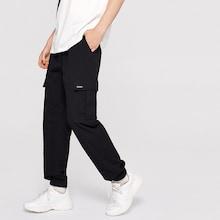 Romwe Guys Elastic Waist Flap Pocket Cargo Pants