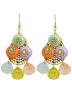 Romwe Statement Colorful Bead Earrings