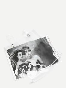 Romwe Pvc Clear Shoulder Bag