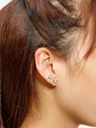 Romwe Rhinestone Cuff Earrings