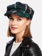 Romwe Wool Blend Plaid Newsboy Hat
