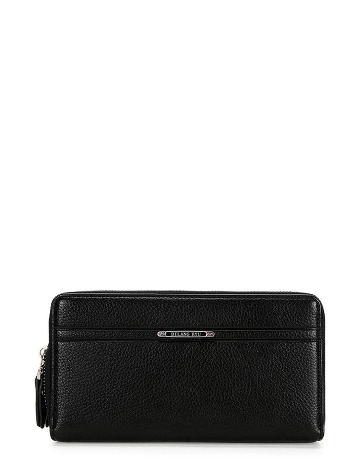 Romwe Double Zipper Around Pu Clutch
