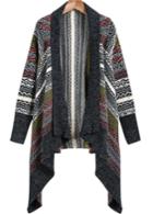 Romwe Tribal Print Knit Cardigan