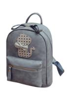 Romwe Bow Decorated Zipper Front Backpack
