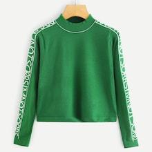 Romwe Letter Printed Jumper