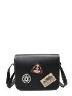 Romwe Patch Decorated Flap Crossbody Bag