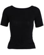 Romwe Knit Hollow Slim T-shirt