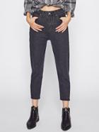 Romwe Raw Cut Tapered Jeans