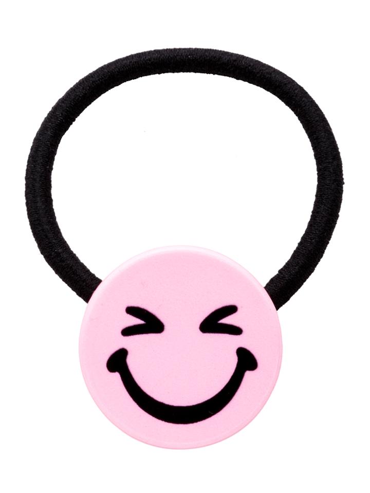 Romwe Light Purple Cartoon Smiley Face Hair Tie
