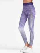 Romwe Active Ombre Space Dye Gym Leggings