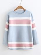 Romwe Striped Jumper Sweater