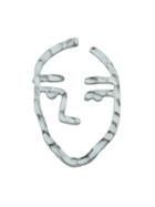 Romwe Silver Face Shape Brooches Fashion Women Accessories