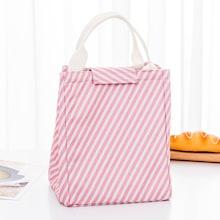 Romwe Striped Velcro Lunch Bag
