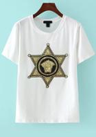 Romwe Hexagram Print Loose T-shirt