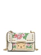 Romwe Rose Embroidered Flap Chain Bag