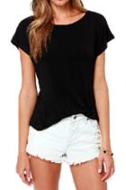 Romwe Romwe Crossed Blackless Sexy T-shirt