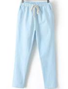 Romwe Drawstring Harem Blue Pant