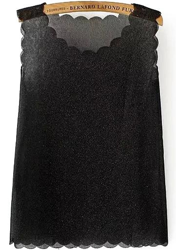 Romwe Scalloped Neck Slim Black Vest