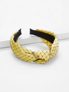 Romwe Fishnet Overlay Knot Design Headband