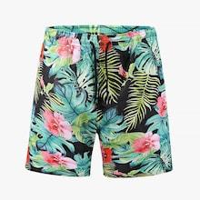 Romwe Men Floral Print Shorts