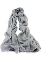 Romwe Grey Vintage Fringe Scarves