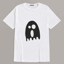 Romwe Guys Ghost Print Tee