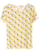 Romwe Round Neck Duck Print T-shirt