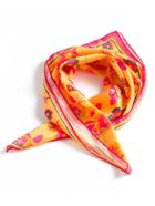 Romwe Floral Print Square Scarf