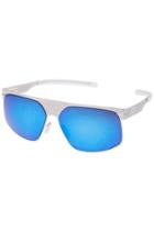 Romwe Romwe Blue Lenses Silver Sunglasses
