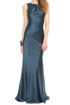 Romwe Backless Slippy Pleated Maxi Dress